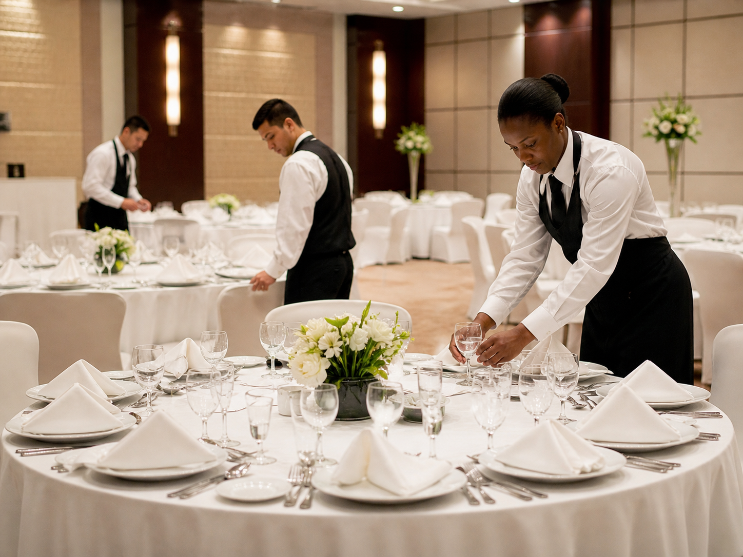 Hospitality team plating